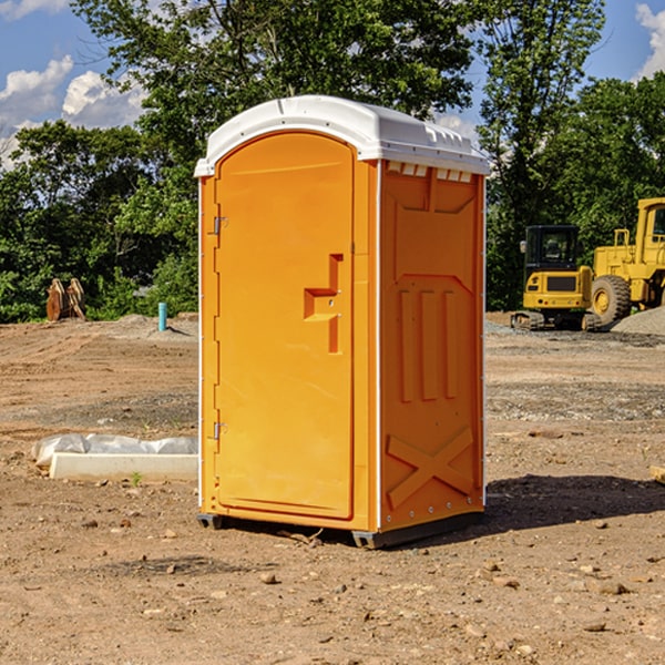 what is the cost difference between standard and deluxe portable toilet rentals in Eva AL